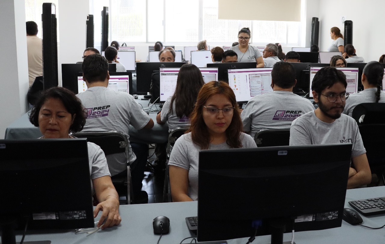Realiza IEEQ tercer simulacro del PREP previo a la jornada electoral