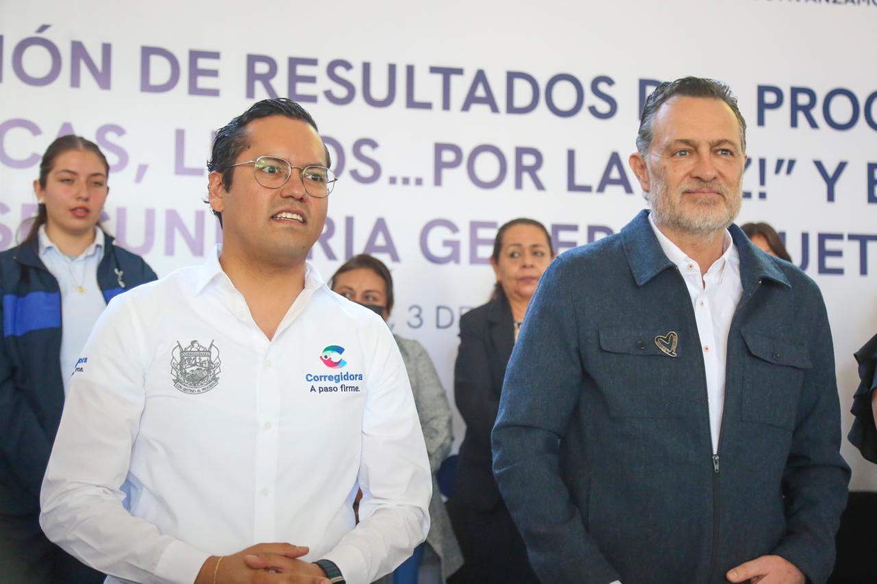 Chepe Guerrero y Mauricio Kuri presentan los resultados del programa “¡En sus Marcas, Listos… por la Paz!