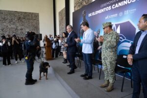Reconoce Rodrigo Monsalvo trayectoria y legado de la Unidad K9 de la SSPM El Marqués.