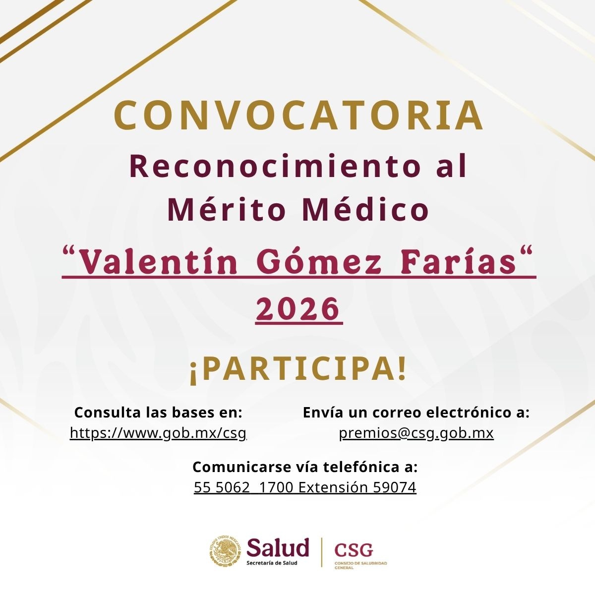 Convoca SESA a postular médicas y médicos al Reconocimiento al Mérito Médico 2026