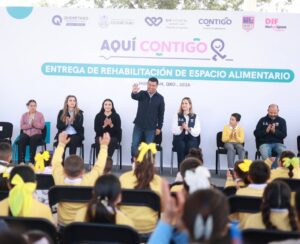 Jairo Morales rehabilita espacio alimentarioen la primaria Cristóbal Colón de Huitrón